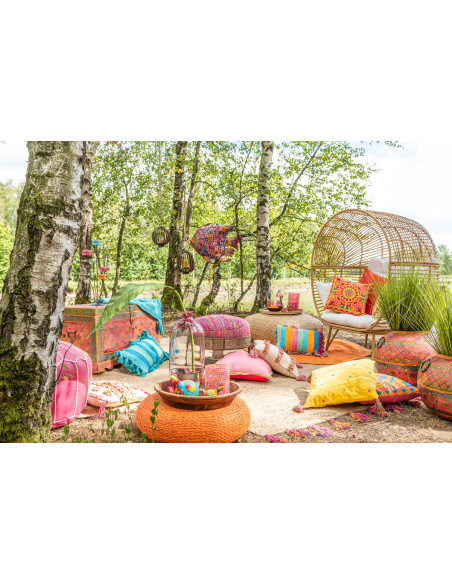 Chaise longue ovale en acier naturelJ-Line