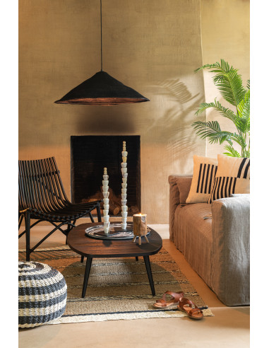 Chaise en rotin noirJ-Line