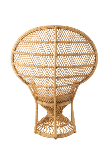 Chaise Paon avec Coussin en Rotin NaturelJ-Line