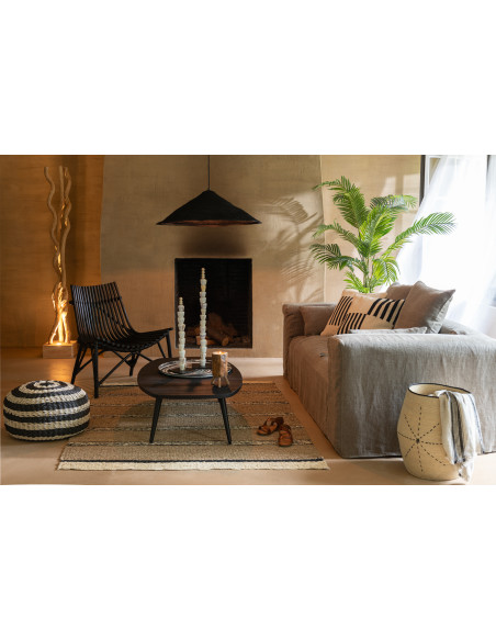 Chaise en rotin noirJ-Line Chaise en rotin noirJ-Line