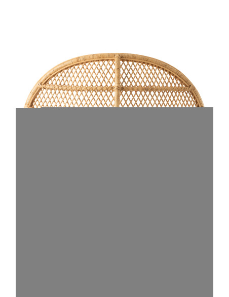 Chaise Paon avec Coussin en Rotin NaturelJ-Line Chaise Paon avec Coussin en Rotin NaturelJ-Line