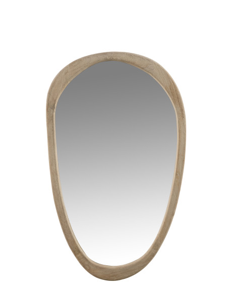 Miroir en bois de manguier irrégulier grandJ-Line Miroir en bois de manguier irrégulier grandJ-Line