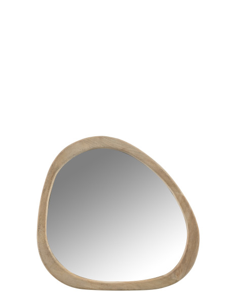 Miroir en bois de manguier irrégulier petitJ-Line Miroir en bois de manguier irrégulier petitJ-Line