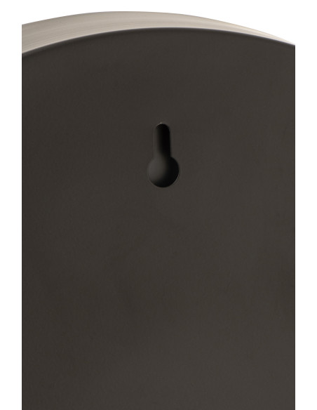 Miroir rond avec bordure en métal noir, petit.J-Line Miroir rond avec bordure en métal noir, petit.J-Line