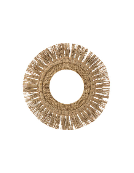 Miroir Rond Herbe NaturelleJ-Line Miroir Rond Herbe NaturelleJ-Line