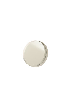 Miroir rond avec bordure en métal blanc petitJ-Line