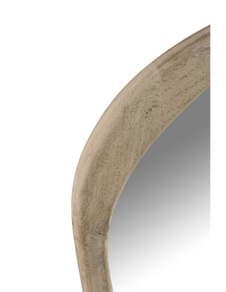 Miroir en bois de manguier irrégulier grandJ-Line Miroir en bois de manguier irrégulier grandJ-Line