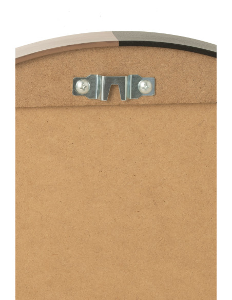 Miroir rond en métal/bois noir petitJ-Line