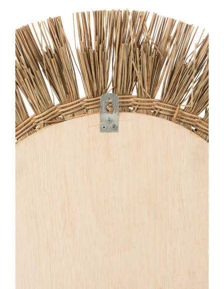 Miroir Rond Herbe NaturelleJ-Line Miroir Rond Herbe NaturelleJ-Line