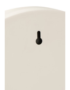 Miroir rond avec bordure en métal blanc petitJ-Line 2