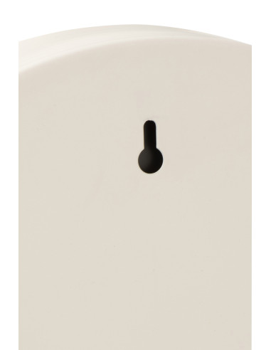 Miroir rond avec bordure en métal blanc petitJ-Line