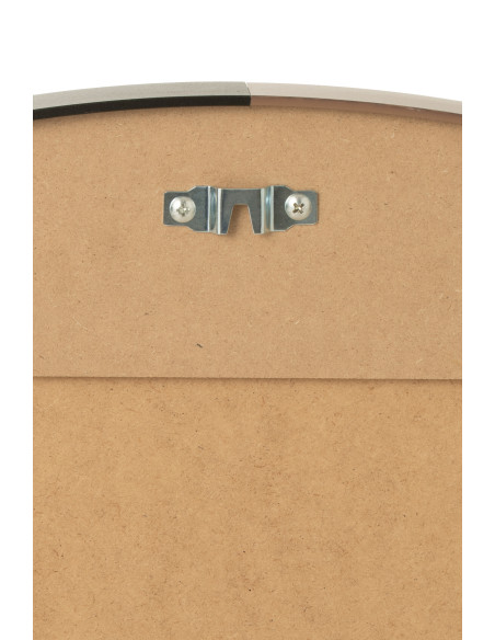 Miroir rond en métal/bois noir grandJ-Line Miroir rond en métal/bois noir grandJ-Line