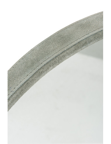 Miroir rond en cuir vert petitJ-Line