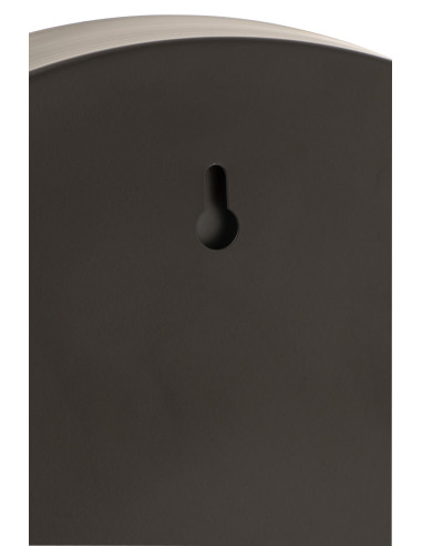 Miroir à bordure ronde en métal noir de taille moyenneJ-Line