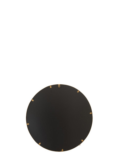 Miroir Aurora Rond en Fer/Verre Doré PetitJ-Line