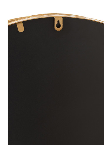 Miroir Aurora Rond en Fer/Verre Doré PetitJ-Line