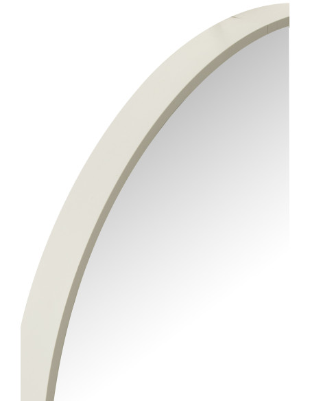 Miroir rond en verre/métal blanc grandJ-Line Miroir rond en verre/métal blanc grandJ-Line