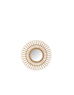 Miroir Ellen Rond en Rotin Naturel PetitJ-Line