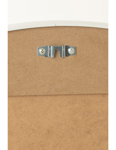 Miroir rond en verre/métal blanc grandJ-Line Miroir rond en verre/métal blanc grandJ-Line