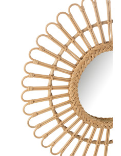 Miroir Ellen Rond en Rotin Naturel PetitJ-Line 2
