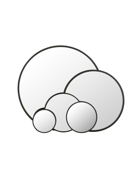 Miroir rond noir mat extra largeJ-Line Miroir rond noir mat extra largeJ-Line