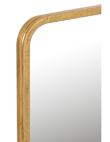 Miroir Mona Rectangle Fer/Verre DoréJ-Line
