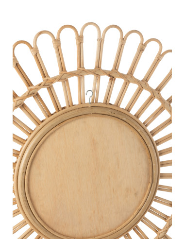 Miroir Ellen Rond en Rotin Naturel PetitJ-Line