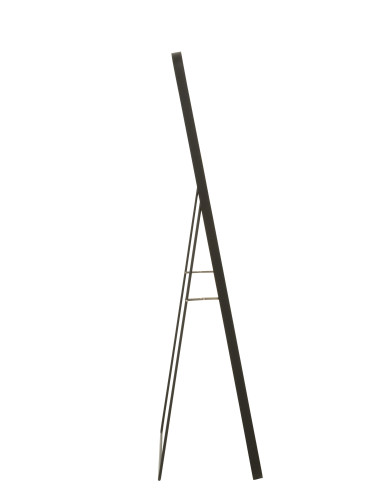 Miroir sur pied rectangle en verre/métal noirJ-Line