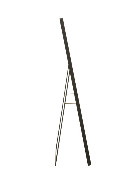 Miroir sur pied rectangle en verre/métal noirJ-Line