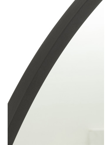 Miroir rond noir mat de taille moyenneJ-Line