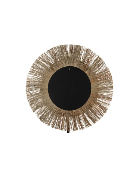 Miroir Mendi Rond en Herbe Naturelle GrandJ-Line Miroir Mendi Rond en Herbe Naturelle GrandJ-Line