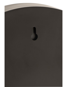 Miroir à bordure ronde en métal noir de grande tailleJ-Line 2