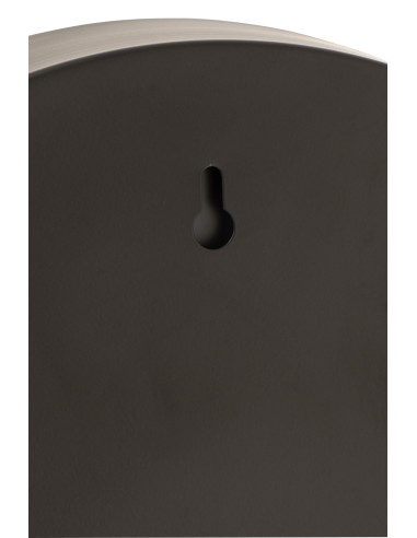 Miroir à bordure ronde en métal noir de grande tailleJ-Line