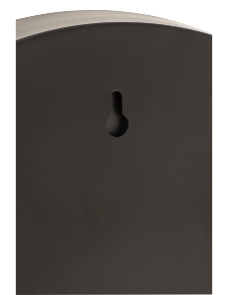 Miroir à bordure ronde en métal noir de grande tailleJ-Line Miroir à bordure ronde en métal noir de grande tailleJ-Line