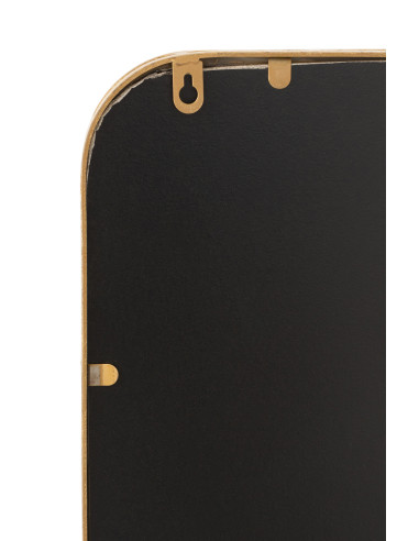 Miroir Mona Rectangle Fer/Verre DoréJ-Line