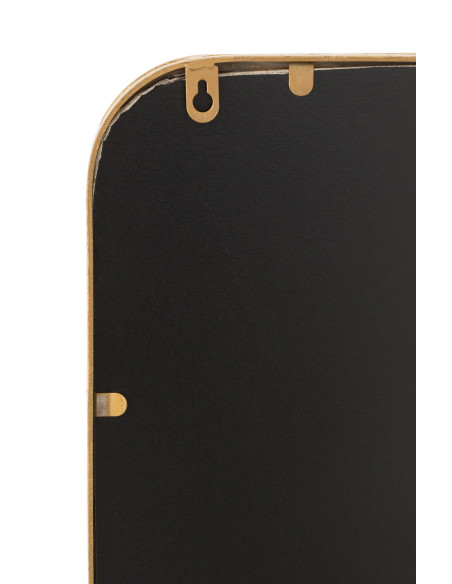 Miroir Mona Rectangle Fer/Verre DoréJ-Line Miroir Mona Rectangle Fer/Verre DoréJ-Line