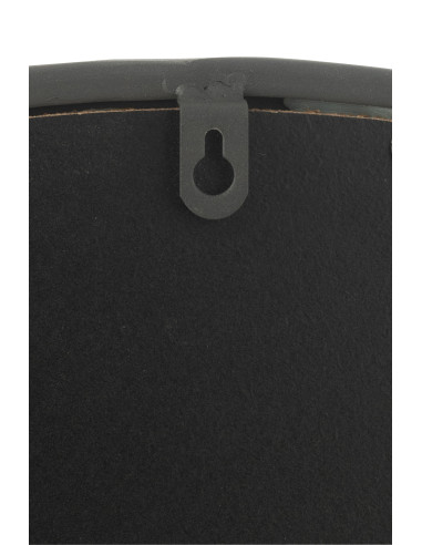 Miroir rond noir mat de taille moyenneJ-Line