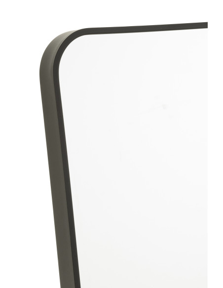 Miroir sur pied rectangle en verre/métal noirJ-Line