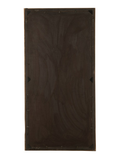 Miroir mural rectangulaire en bois marron grandJ-Line