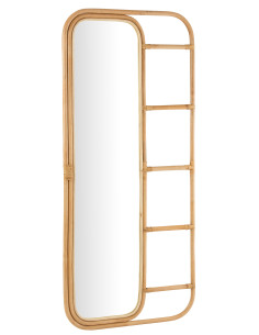 Miroir-Échelle en Rotin NaturelJ-Line