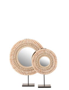 Miroir Sur Pied Coquillages Mona Rose Clair GrandJ-Line 2