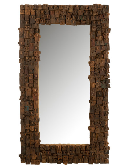 MIROIR SYMA EN BOIS RECYCLÉ/MIROIR NATUREL GRANDJ-Line MIROIR SYMA EN BOIS RECYCLÉ/MIROIR NATUREL GRANDJ-Line