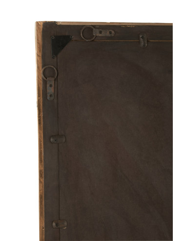 Miroir mural rectangulaire en bois marron grandJ-Line
