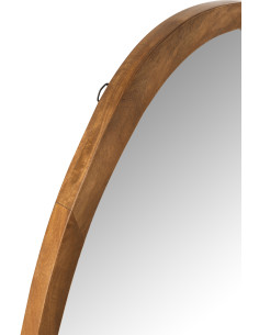Miroir Vince en bois de manguier irrégulier marronJ-Line 2