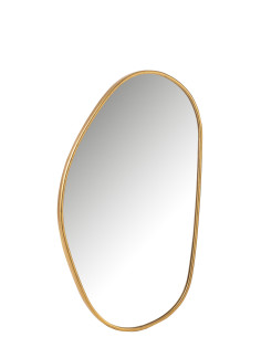 Miroir abstrait en MDF/verre doré grandJ-Line