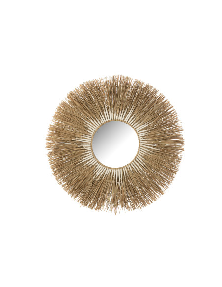 Miroir Melissa Paille Naturelle/Blanc GrandJ-Line Miroir Melissa Paille Naturelle/Blanc GrandJ-Line