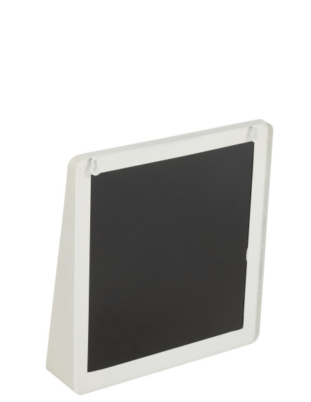 Miroir mural carré en métal/verre blancJ-Line Miroir mural carré en métal/verre blancJ-Line