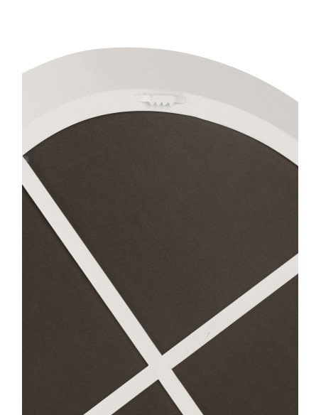 Miroir mural rond en métal/verre blanc petitJ-Line Miroir mural rond en métal/verre blanc petitJ-Line