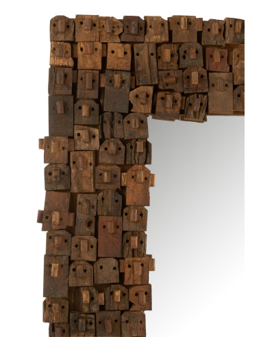 MIROIR SYMA EN BOIS RECYCLÉ/MIROIR NATUREL GRANDJ-Line