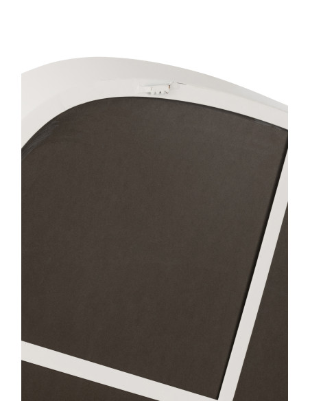 Miroir mural rond en métal/verre blanc grandJ-Line Miroir mural rond en métal/verre blanc grandJ-Line